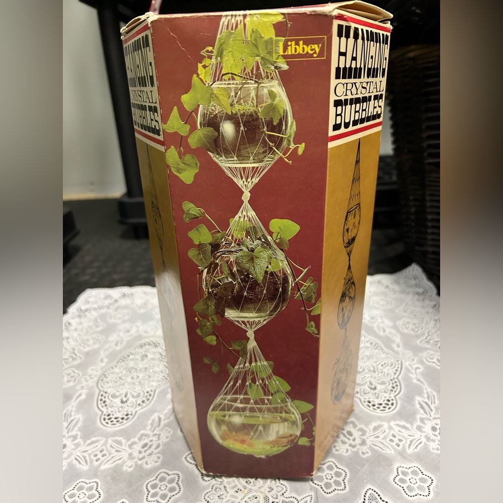 70s Libbey glass bubbles hanging decor